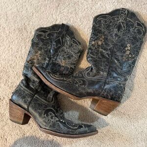 Black Western Leather Boots